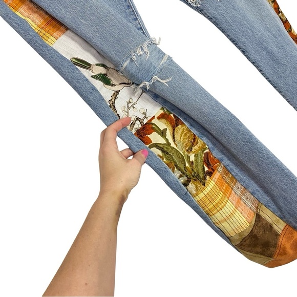 Levi’s 510 Custom Jeans Waist 30 31 Womens Size 10 12 Upcycled Vintage Denim - Picture 4 of 15